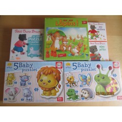 Lot de 6 jeux et puzzles...