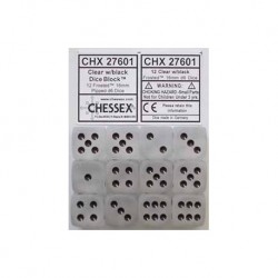 12 x D6 - Frosted Clear...